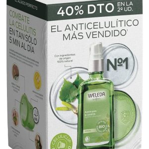 ACEITE ABEDUL WELEDA CORPORAL Duplo | Aplicador REGALO | 2x100 ml. El Aceite Corporal de Abedul de Weleda es un tratamiento natural formulado con extractos vegetales cuidadosamente seleccionados. Su textura ligera y su fórmula con aceite de hueso de albaricoque, jojoba y abedul, contribuyen a dejar la piel más suave y con mejor aspecto. 40% de descuento en la 2ª unidad y Aplicador de Regalo