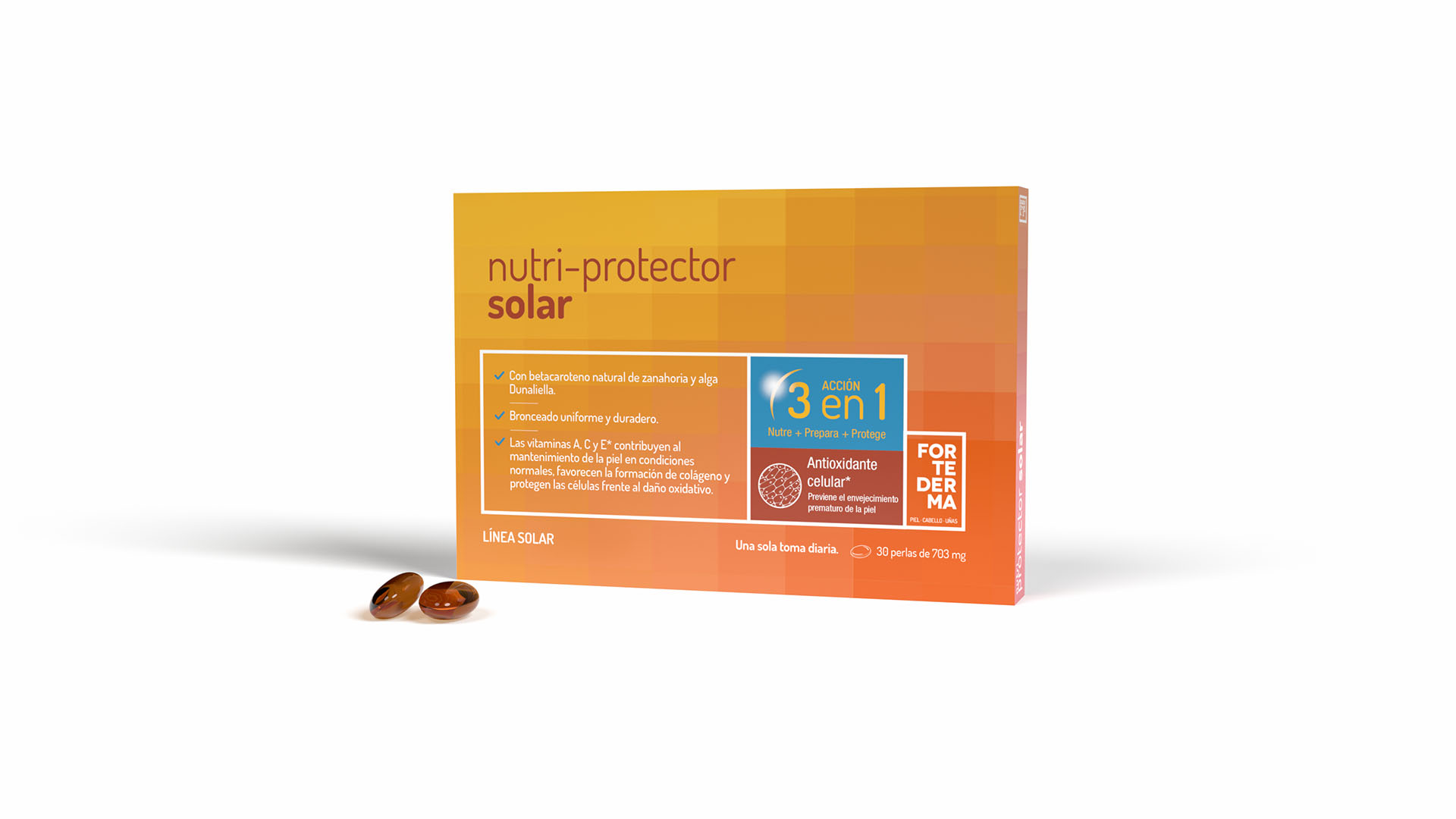 Betacaroteno Nutriprotector Solar HERBORA. Fórmula natural que refuerza tus defensas frente al sol y mejora el aspecto de tu piel. Verano en HerboVillage!