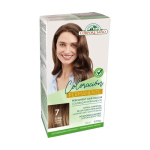 TINTE PERMANENTE 7 RUBIO 140 ml. CORPORE SANO.