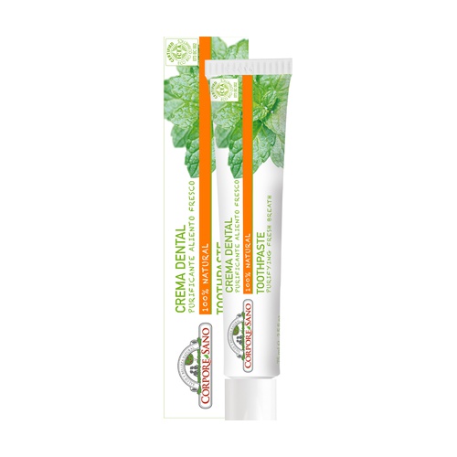 PASTA DENTAL ALIENTO FRESCO TOMILLO, MENTA Y ALBAHACA 75 ML. CORPORE SANO.