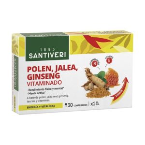 POLEN, JALEA Y GINSENG VITAMINADO 30 comp. SANTIVERI.