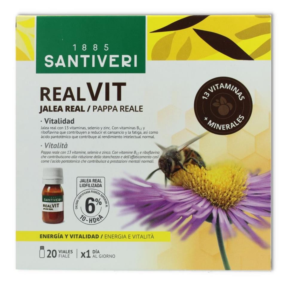 JALEA REALVIT VITAMINADA 20 viales de 10ml.  SANTIVERI.