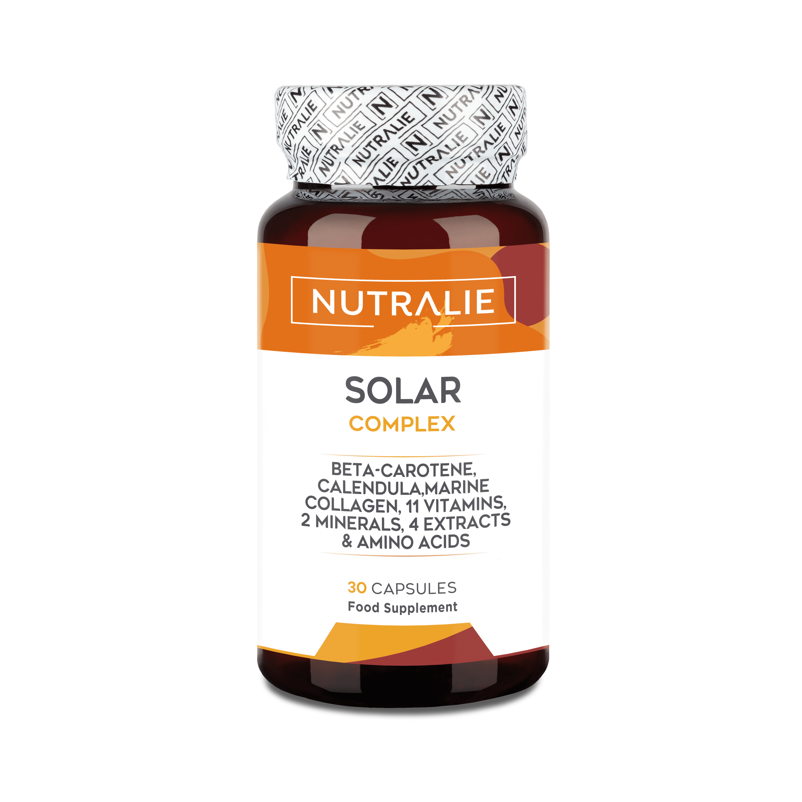 Complemento solar con Vitamina D, Zinc y Betacarotenos. Protege tu piel desde dentro y prepárala para el so con SOLAR COMPLEX BETACAROTENO NUTRALIE