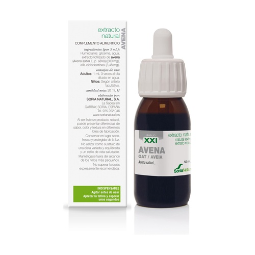 EXTRACTO AVENA FORMULA XXI. 50 ml. SORIA NATURAL. - Imagen 2