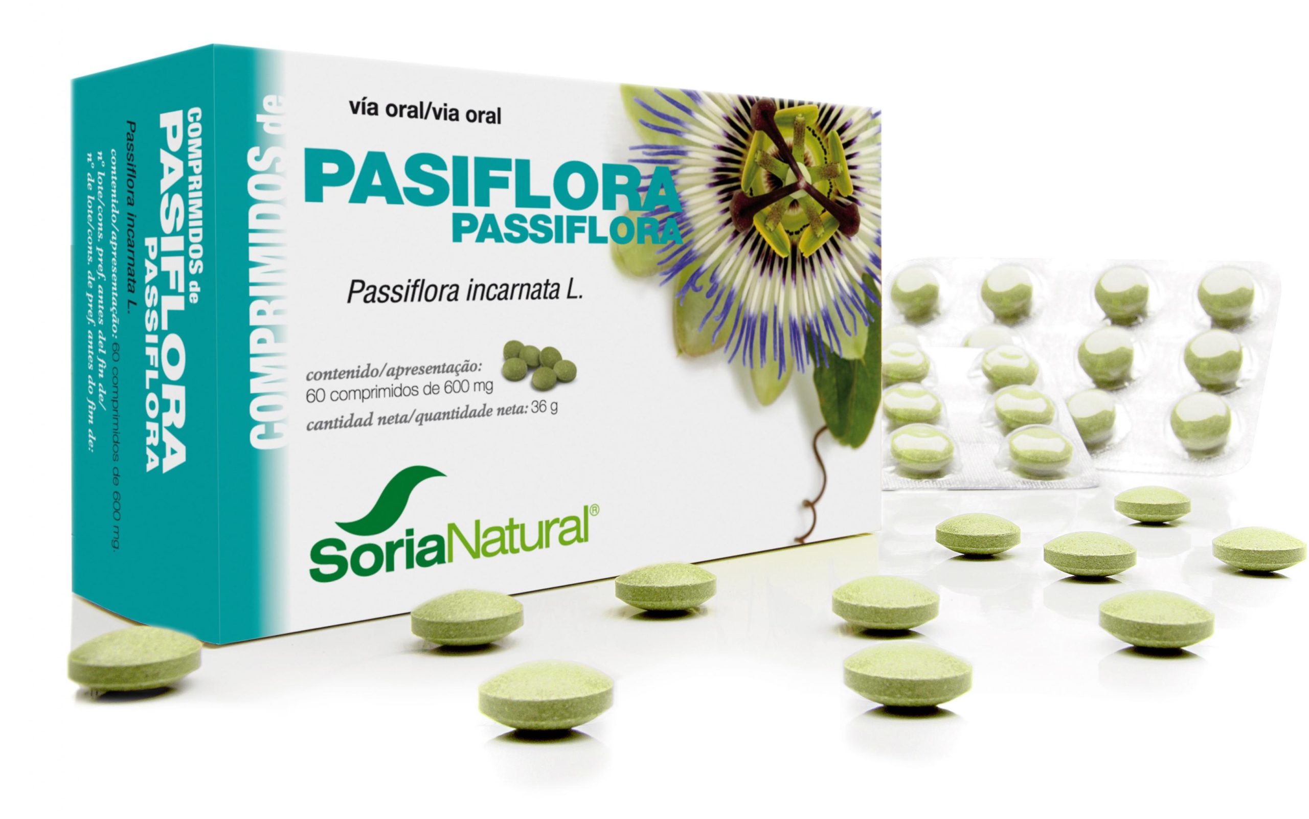 PASIFLORA 60 cap. de 600mg. SORIA NATURAL. - Imagen 2