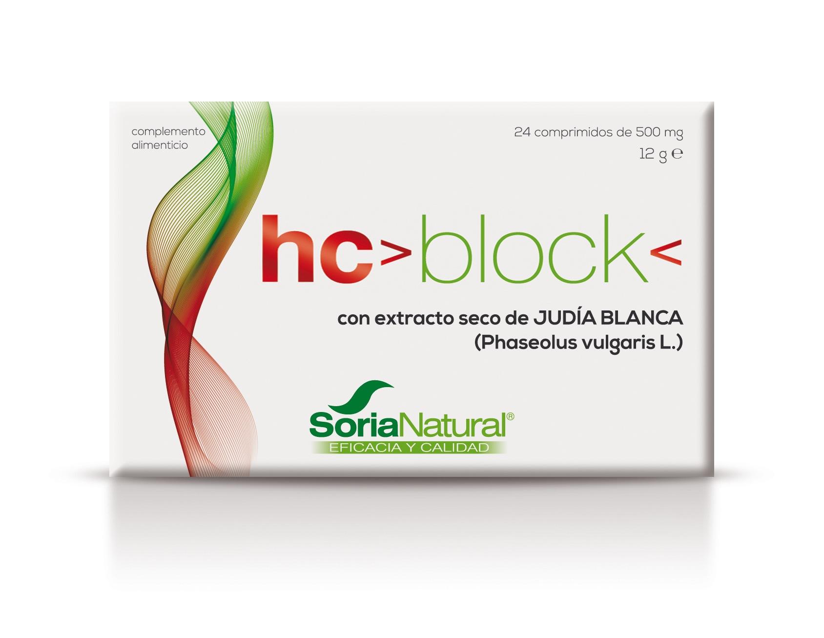 HC BLOCK 24 comp. de 500 mg. SORIA NATURAL.