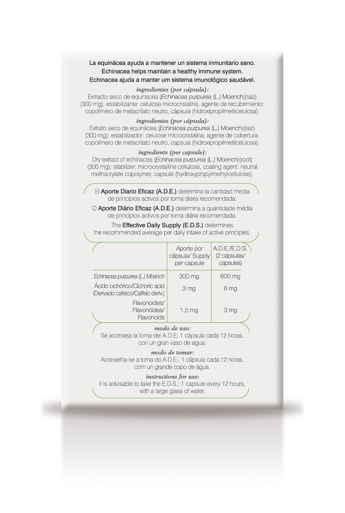 EQUINACEA 30 cap. de 690 mg. SORIA NATURAL. - Imagen 2