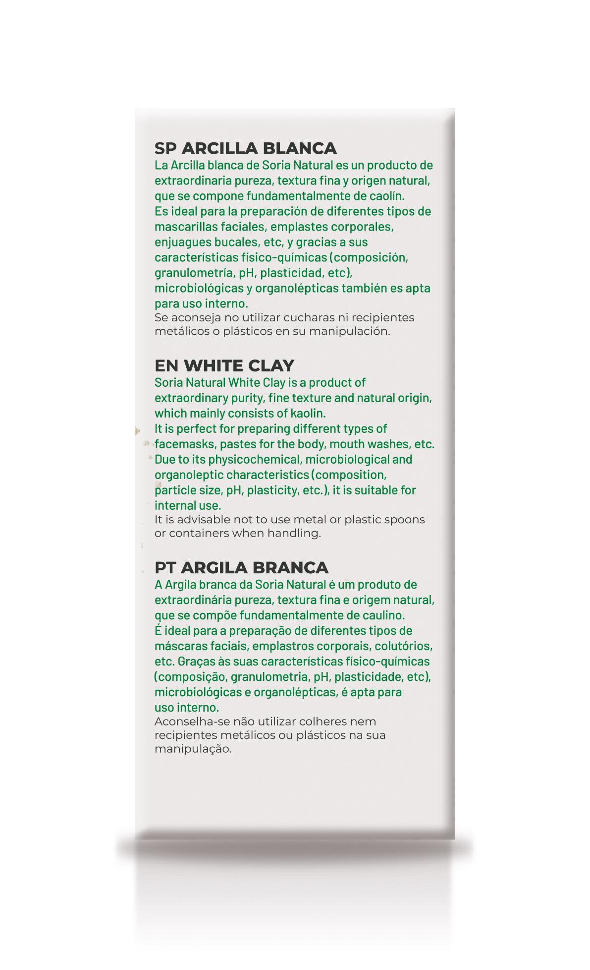 ARCILLA BLANCA 250 gr. SORIA NATURAL. - Imagen 2