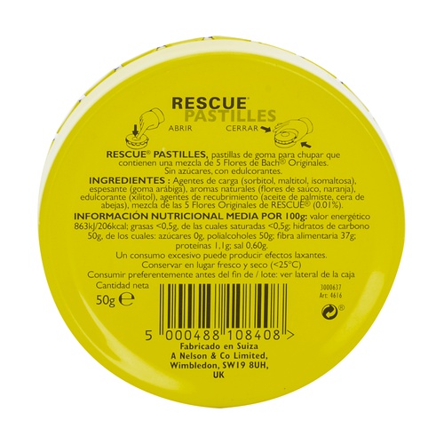 Pastillas Rescue - Etiquetas | Comprar Online en HerboVillage