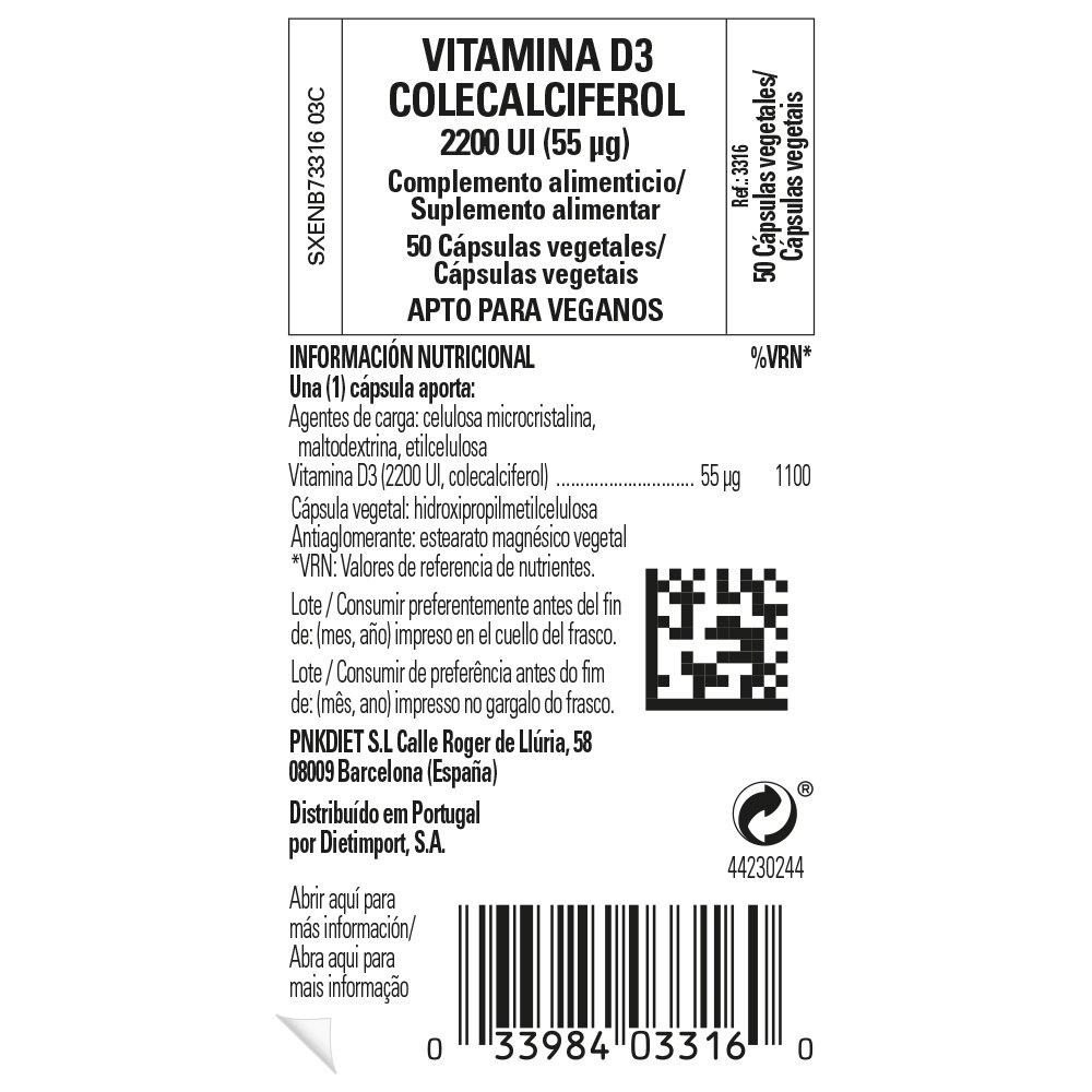 VITAMINA D3 2200 UI 50 cap. blandas SOLGAR. - Imagen 2