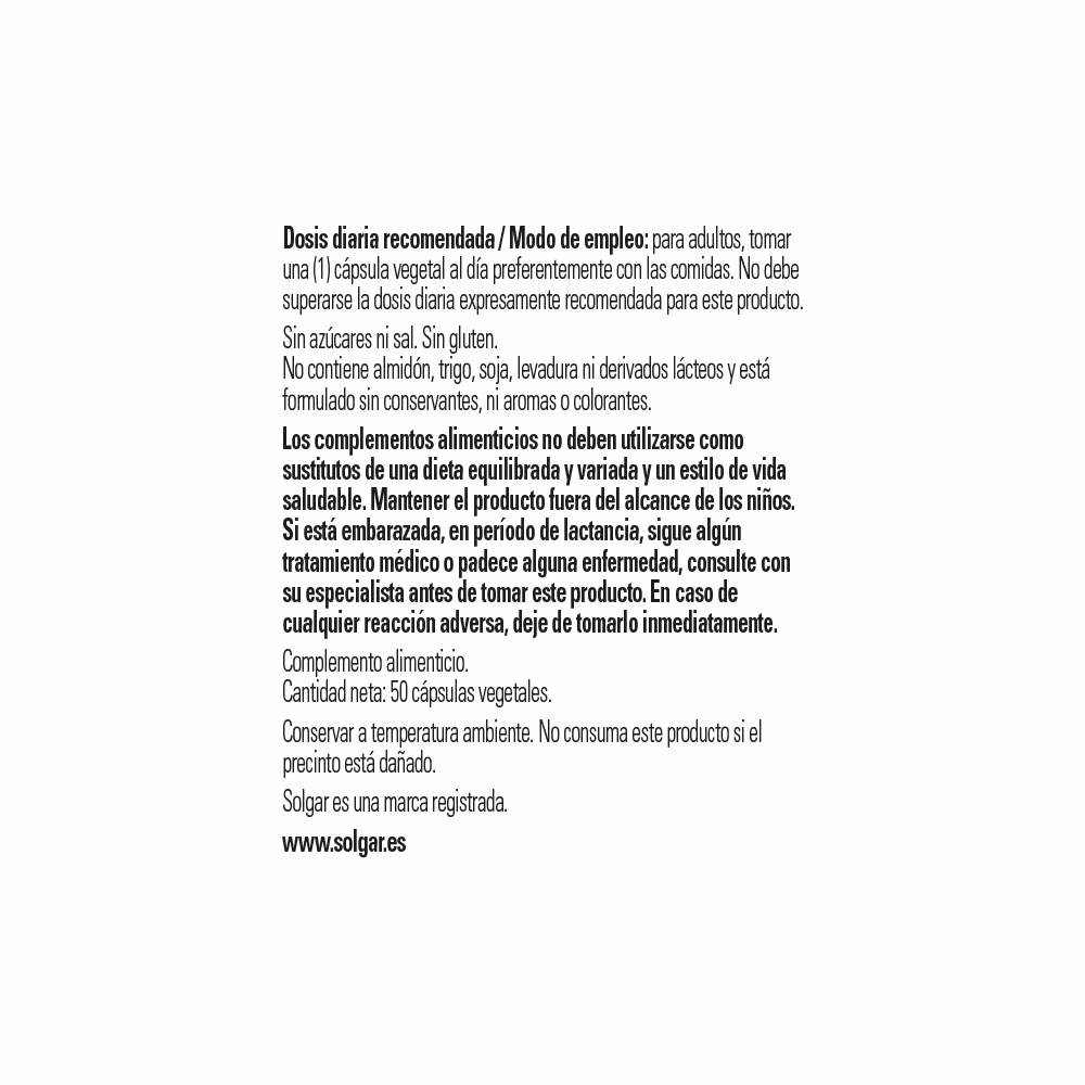 VITAMINA D3 2200 UI 50 cap. blandas SOLGAR. - Imagen 3