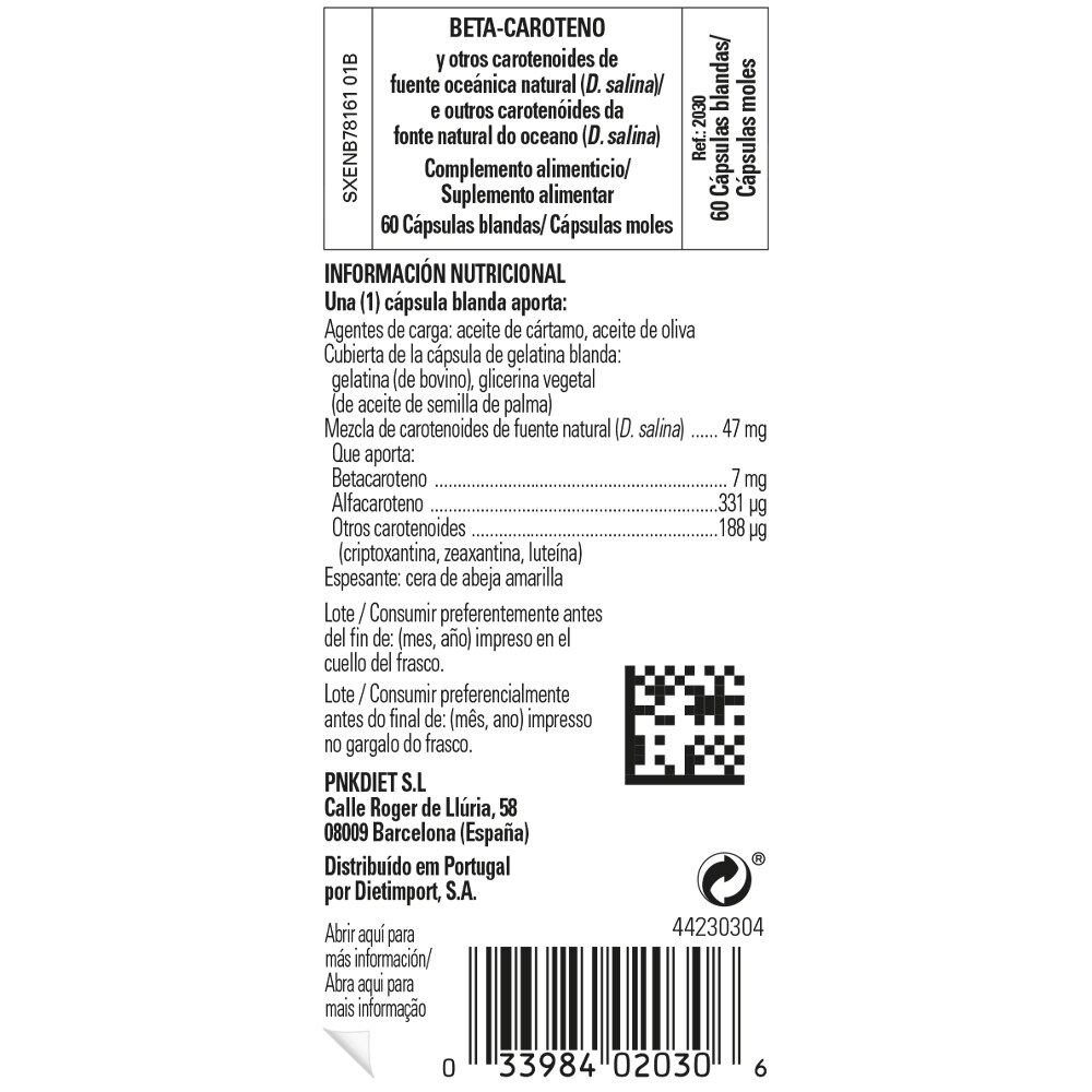 BETACAROTENO OCEANICO 60 cap. SOLGAR. - Imagen 2