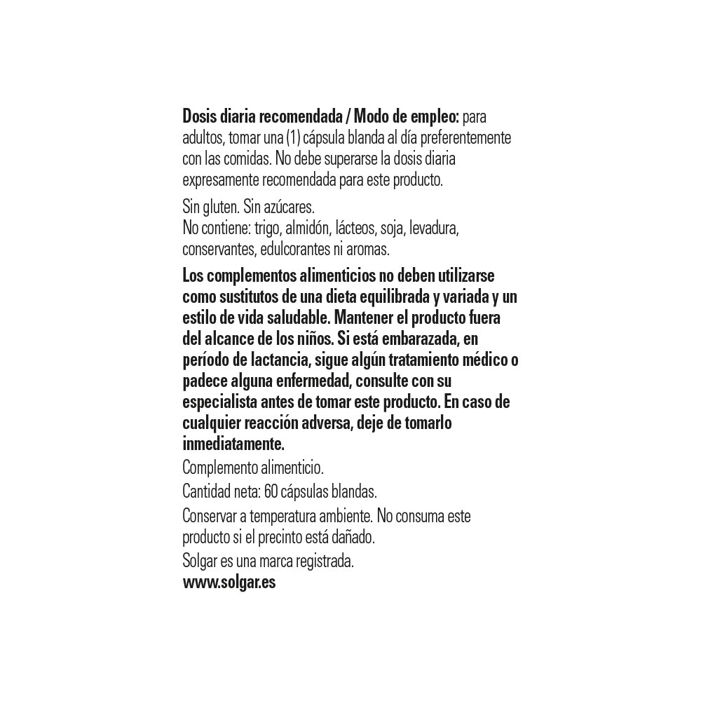 BETACAROTENO OCEANICO 60 cap. SOLGAR. - Imagen 3