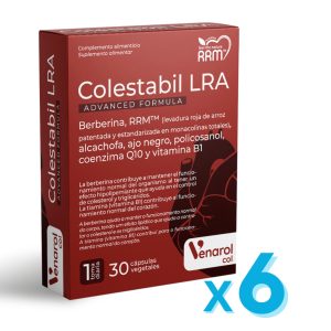 Colestabil PACK 6 LRA Advanced 30 cápsulas de Herbora ayuda a regular el colesterol de forma natural. Fórmula avanzada con ingredientes vegetales.