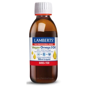 OMEGA 3 VEGANO LIQUIDO EPA + DHA 150 ml. LAMBERTS.
