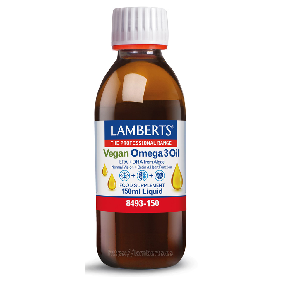 OMEGA 3 VEGANO LIQUIDO EPA + DHA 150 ml. LAMBERTS.