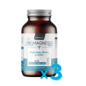 Triple magnesio PACK 3 60 cap. Webotanix. Reduce el cansancio y apoya al sistema nervioso. Bisciglinato, malato, citrato y vit. B6. ¡Compra online en HerboVillage!
