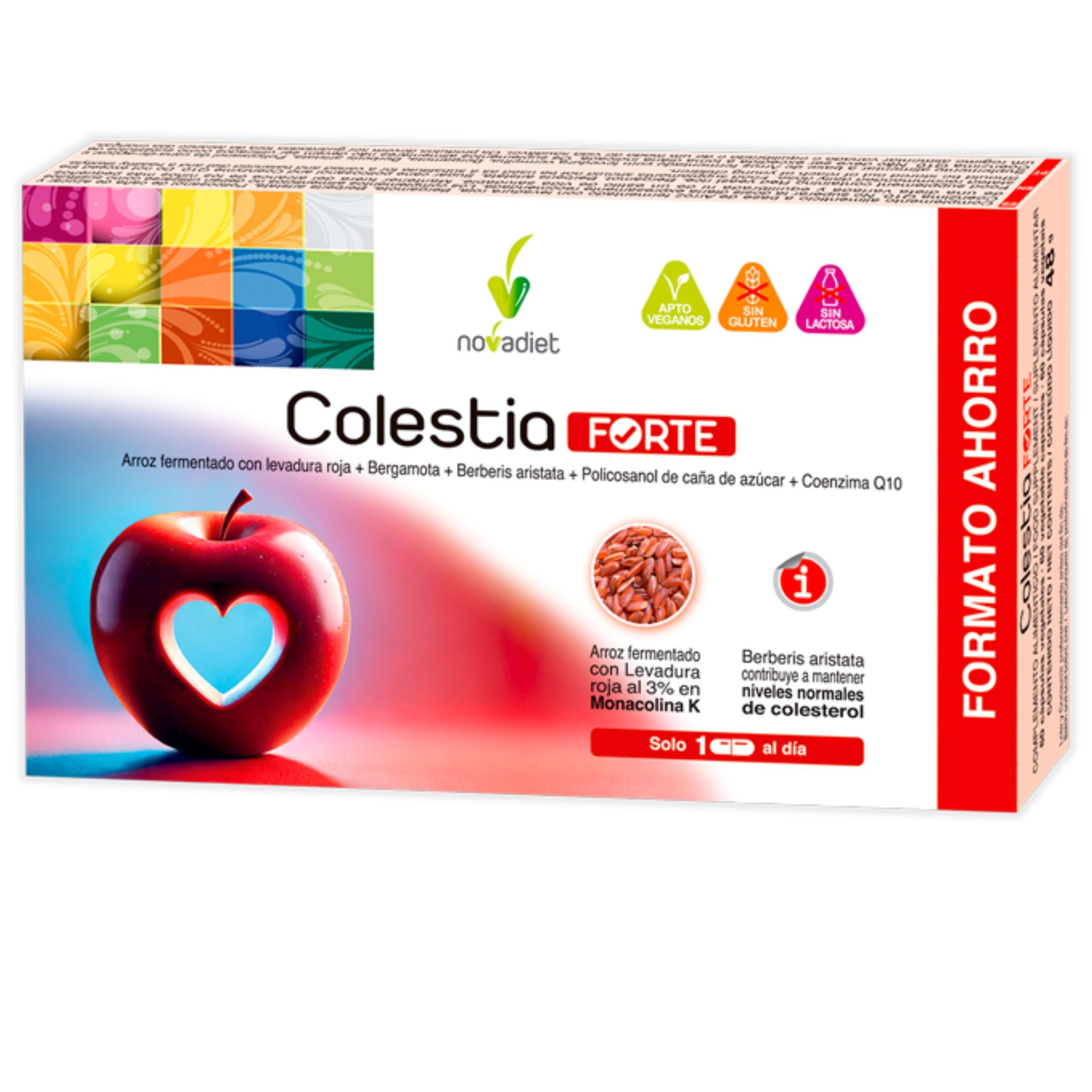COLESTIA FORTE 60 CAPSULAS. NovaDiet. ayuda a regular el colesterol de forma natural. Fórmula avanzada con ingredientes vegetales. ¡Compra HerboVillage!