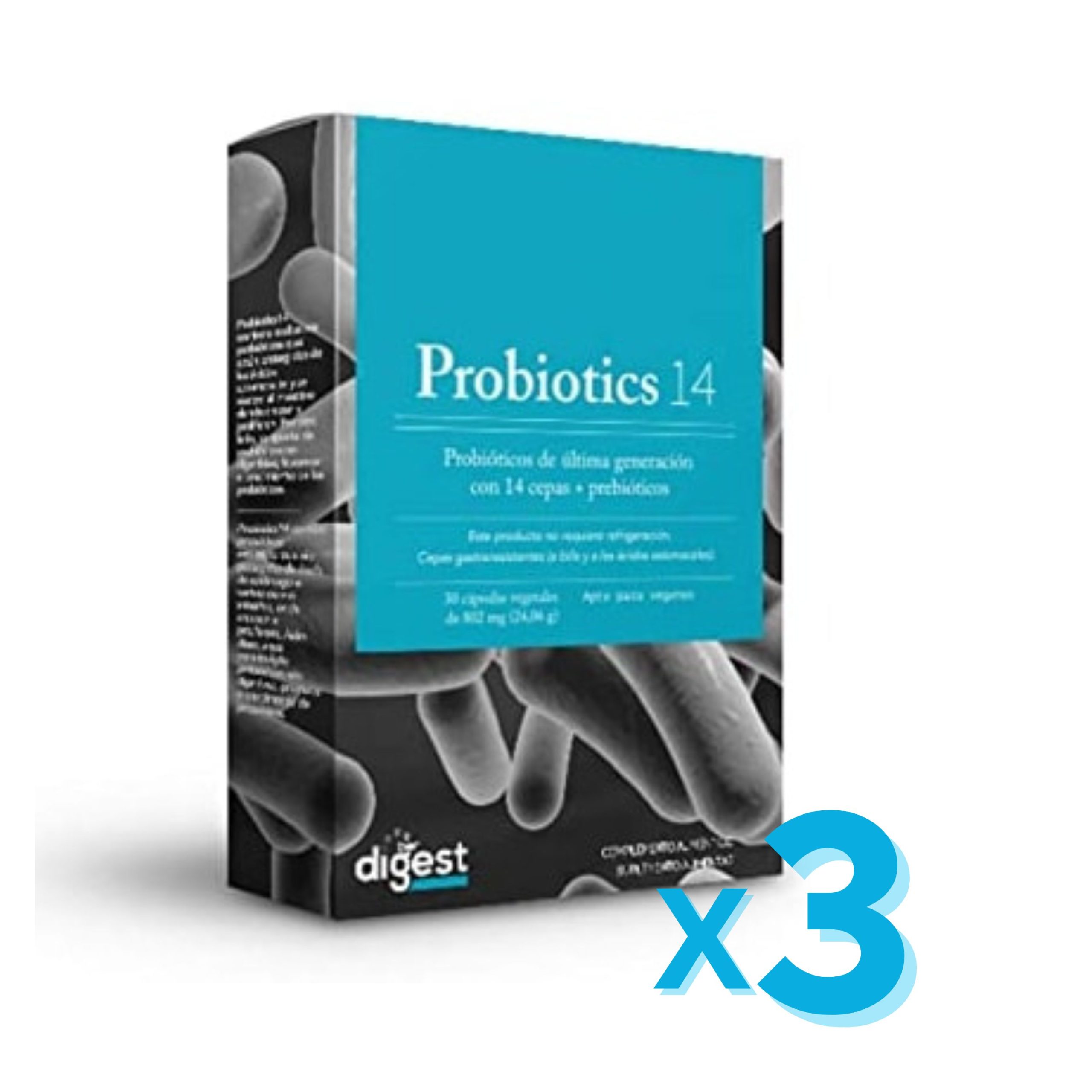 Probiotics 14 Cepas Herbora: cuplemento probiótico y prebiótico que mejora la salud digestiva, refuerza sistema inmune, cuida tu flora intestinal. Veganos