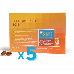 Betacaroteno Solar Nutriprotector HERBORA PACK 5. Fórmula refuerza tus defensas frente al sol y mejora el aspecto de tu piel. Verano en HerboVillage!