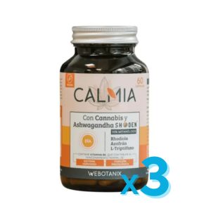 Ashwagandha Calmia Dia PACK 3, apoya el equilibrio nervioso y la función psicológica. Con Ashwagandha Shoden®, azafrán, rhodiola, triptofano. Herbovillage!!