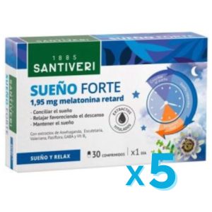 Favorece el descanso con extractos naturales y nutrientes. Sueño Forte PACK 5 ayuda a relajarte y dormir mejor sin generar dependencia. HerboVillage