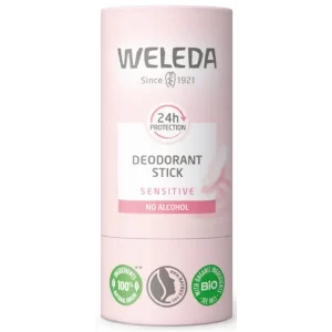 Desodorante Piel Sensible sin aluminio Weleda en stick con aroma cítrico. Protección 24 h sin alcohol. Apto para piel sensible y vegano. En HerboVillage 🌿