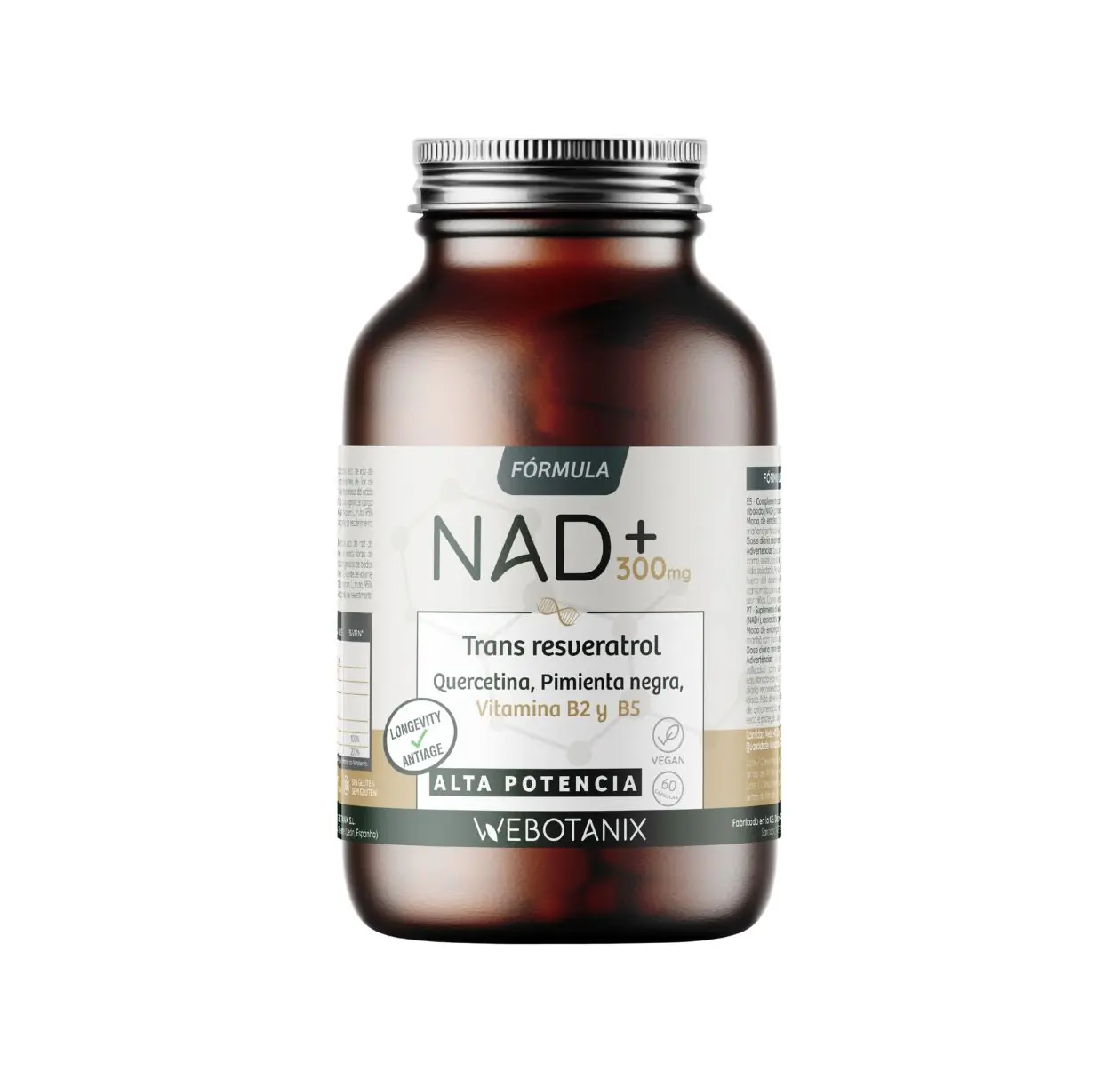 Potente combinación de NAD+ Resveratrol Fórmula para apoyar la longevidad celular, mejorar la energía y reducir el envejecimiento prematuro. HerboVillage!!