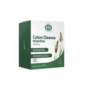 Colon Cleanse Triactive (20 sobres) ESI - Trepat Diet. Sobres con macrogol, psyllium y simeticona que alivian el estreñimiento ocasional y reducen gases. 💚