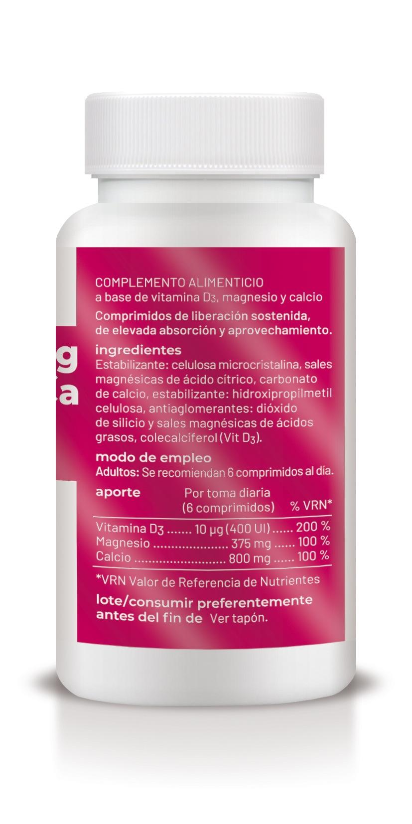 Vitamina D3 con Calcio y Magnesio Soria Natural (60 comp) - Imagen 2