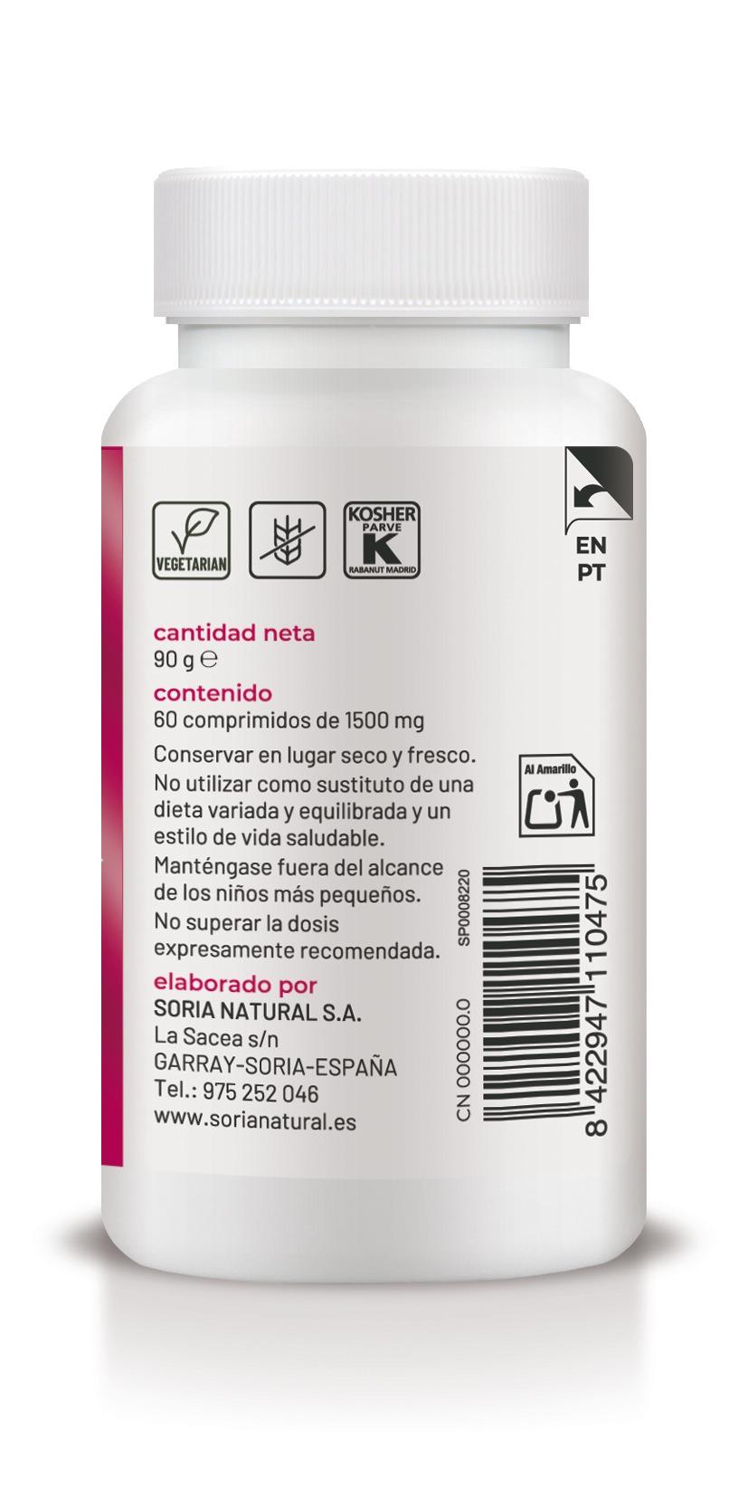 Vitamina D3 con Calcio y Magnesio Soria Natural (60 comp) - Imagen 3