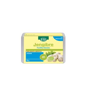 JENGIBRE y MENTA PASTILLAS BLANDAS SUIZAS 50 gr. ESI. Combinan el toque cálido del jengibre con frescor de la menta. Apto para sin gluten y sin azúcar. 💚