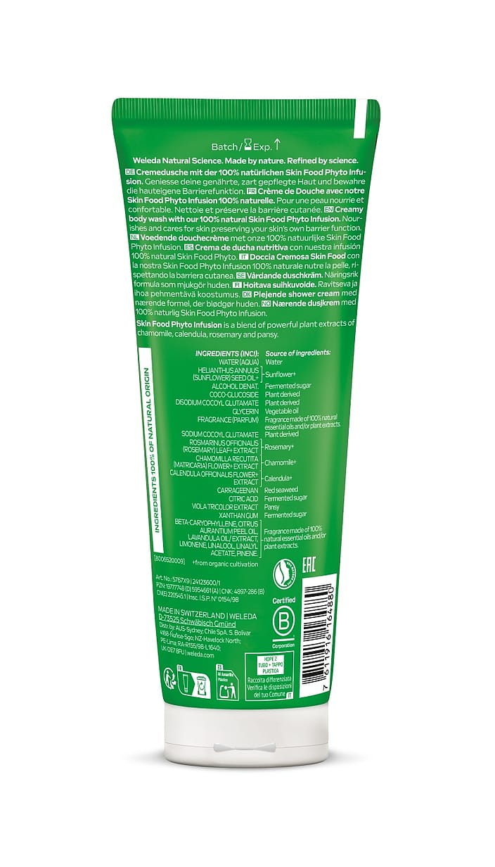 Skin Food Gel de Ducha Cremoso 200 ml. WELEDA - Imagen 2