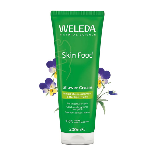 WELEDA Skin Food Gel de Ducha Cremoso 200 ml. Limpia, nutre intensamente y deja la piel suave y confortable con extractos botánicos y aceites naturales. 💚