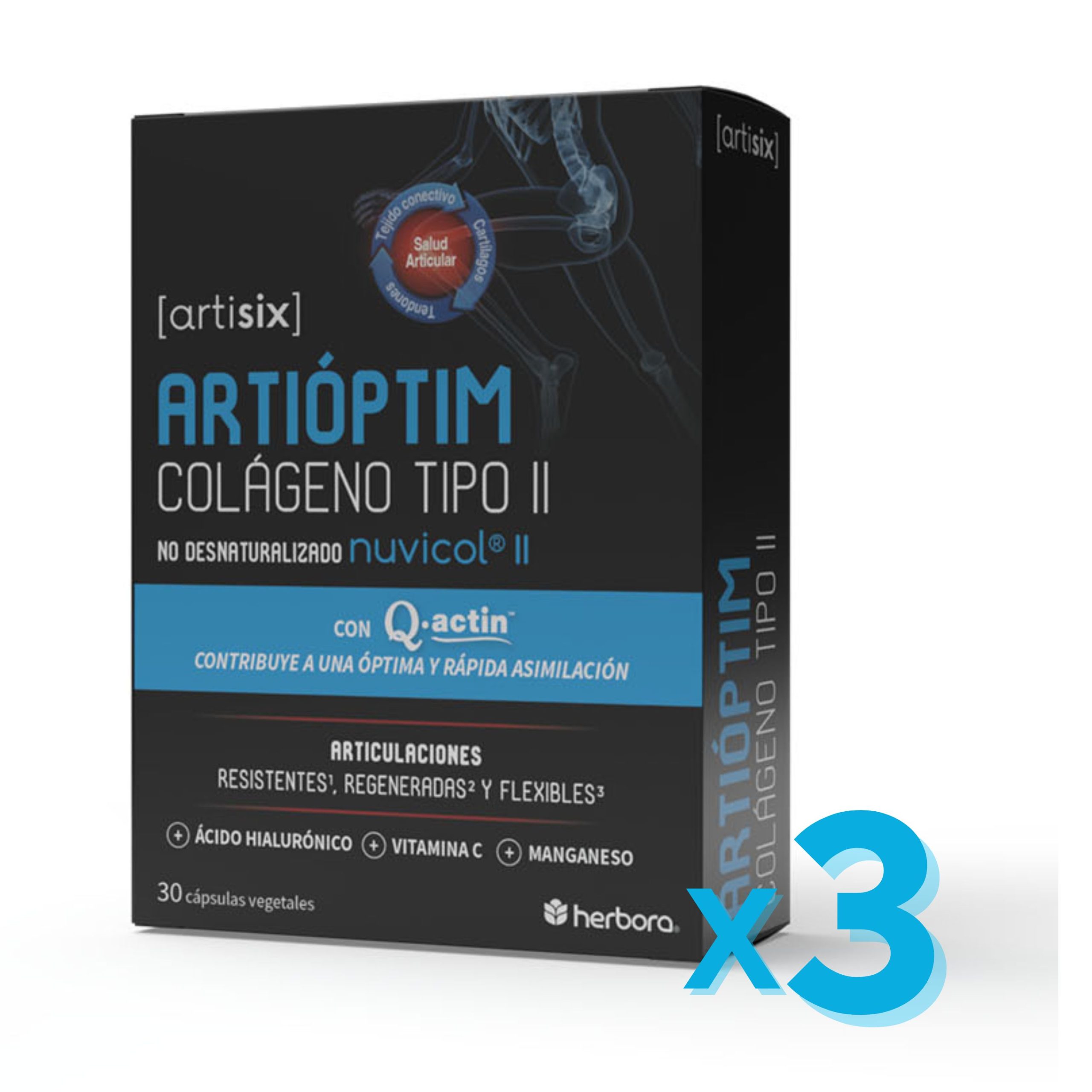 Artioptim Colágeno Tipo II Herbora Pack 3 unidades (30 cápsulas) – Envío gratis