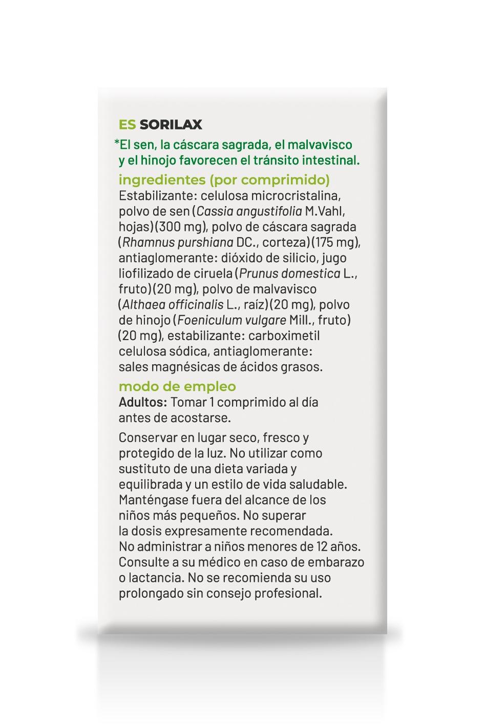 Sorilax Soria Natural 30 comprimidos - Imagen 2